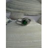 925 Sterling Silver Emerald & Beryl Ring Size 7