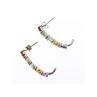 925 Sterling Silver Multi Gemstones Earrings