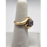 14K YELLOW GOLD TANZANITE & DIAMONDS RING  SIZE 5