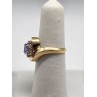 14K YELLOW GOLD TANZANITE & DIAMONDS RING  SIZE 5