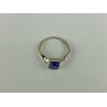 925 STERLING SILVER IOLITE & CZ RING SIZE 6.75