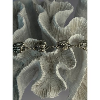 Vintage 925 Sterling Silver Danecraft Leaves Bracelet Length 7