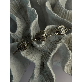 Vintage 925 Sterling Silver Danecraft Leaves Bracelet Length 7