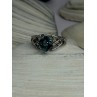 925 Sterling Silver Aquamarine Ring Size 6