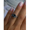 925 Sterling Silver Aquamarine Ring Size 6