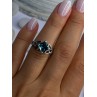 925 Sterling Silver Aquamarine Ring Size 6