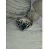 925 Sterling Silver Aquamarine Ring Size 6