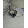 925 Sterling Silver Aquamarine Ring Size 6