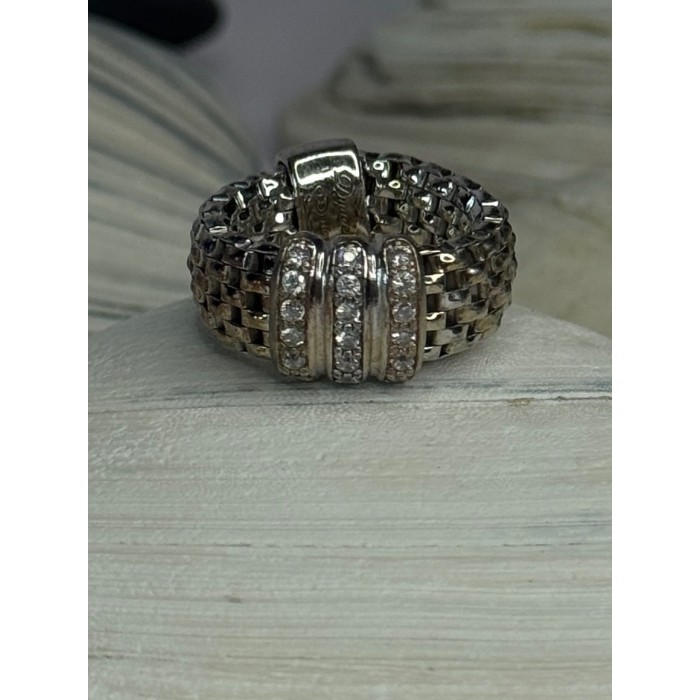 Dyadema Italy 925 Sterling Silver Cz Ring Size 9