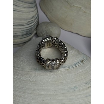 Dyadema Italy 925 Sterling Silver Cz Ring Size 9