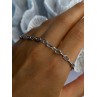 925 Sterling Silver Heart & Key CZ Bracelet Length 7.5