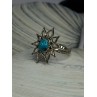 925 Sterling Silver Turquoise Ring Size 8