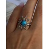 925 Sterling Silver Turquoise Ring Size 8
