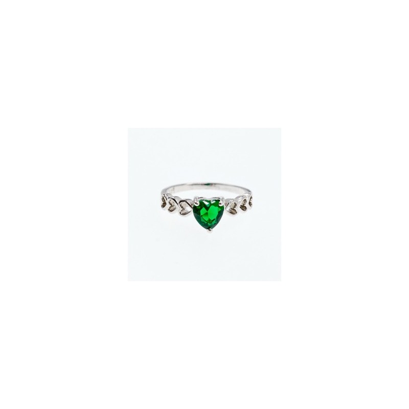 925 Sterling Silver Green CZ 