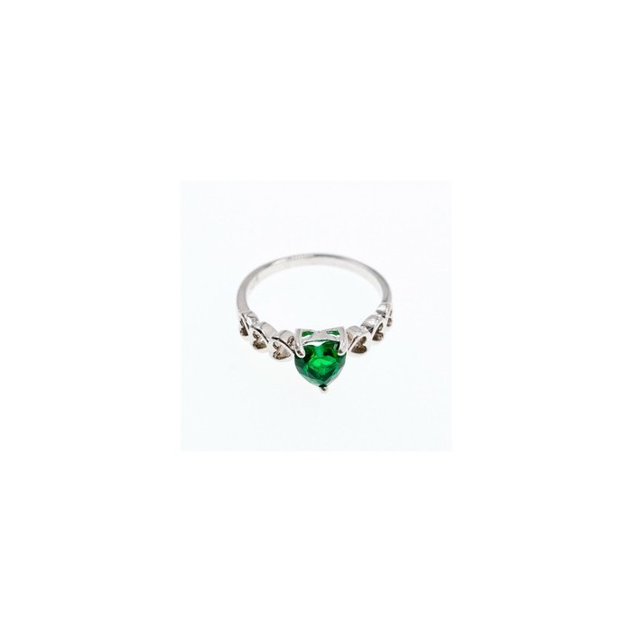 925 Sterling Silver Green CZ 