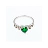 925 Sterling Silver Green CZ 