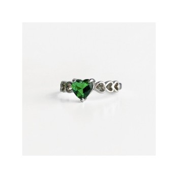 925 Sterling Silver Green CZ 
