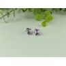 925 Sterling Silver Amethyst Stud Earrings