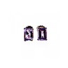 925 Sterling Silver Amethyst Stud Earrings