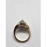 14K YELLOW GOLD SAPPHIRE & DIAMONDS RING  SIZE 5.5