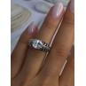 Kabana 925 Sterling Silver Cz Ring Size 6