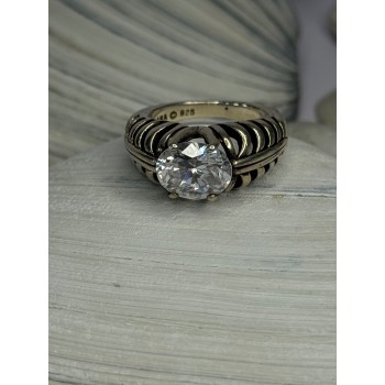Kabana 925 Sterling Silver Cz Ring Size 6