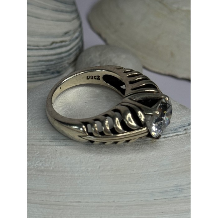 Kabana 925 Sterling Silver Cz Ring Size 6