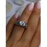Kabana 925 Sterling Silver Cz Ring Size 6