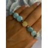 Beautiful 925 Sterling Silver Amazonite Stones Bracelet Length 7.5