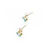 14K YELLOW GOLD TOPAZ STUD EARRINGS
