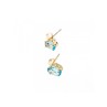 14K YELLOW GOLD TOPAZ STUD EARRINGS