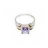 VINTAGE 925 STERLING SILVER AMETHYST RING SIZE 11.75