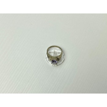VINTAGE 925 STERLING SILVER AMETHYST RING SIZE 11.75