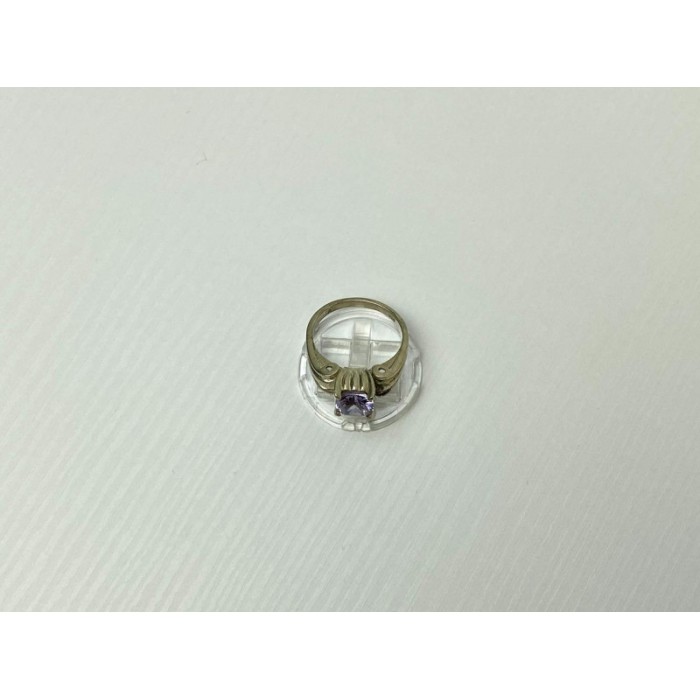 VINTAGE 925 STERLING SILVER AMETHYST RING SIZE 11.75