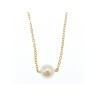 CHILDREN'S 14K YELLOW GOLD PEARL CHAIN WITH PENDANT