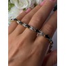 925 Sterling Silver Gold Plated Sapphire Bracelet Length 7.5 Inch