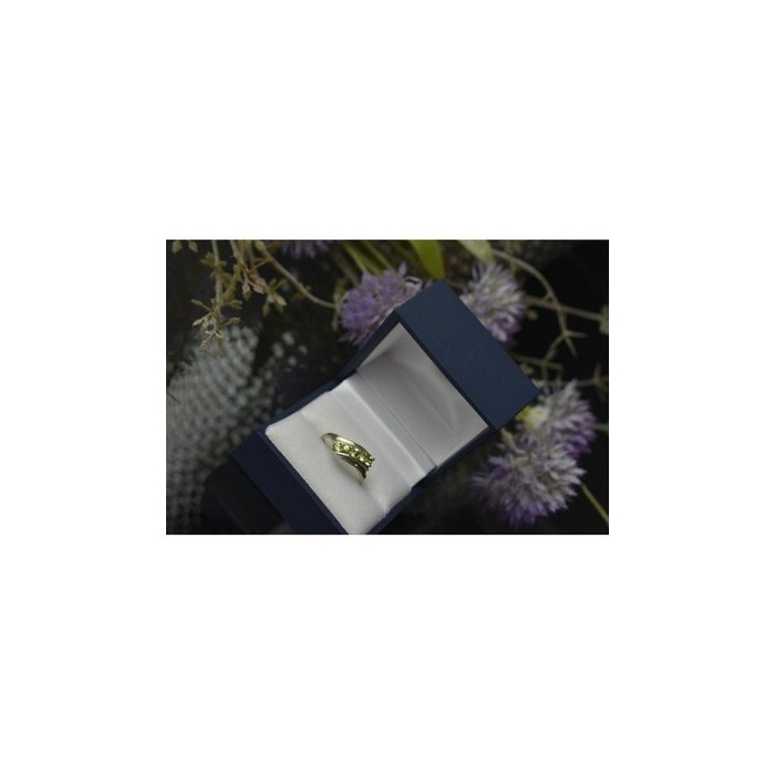 925 Sterling Silver Peridot Ring Size 8.5