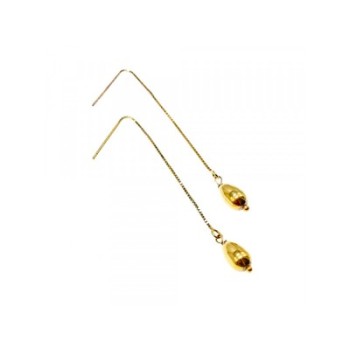 925 Sterling Silver Gold Plated Broach Earrings