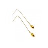 925 Sterling Silver Gold Plated Broach Earrings