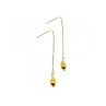 925 Sterling Silver Gold Plated Broach Earrings