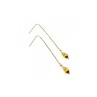 925 Sterling Silver Gold Plated Broach Earrings