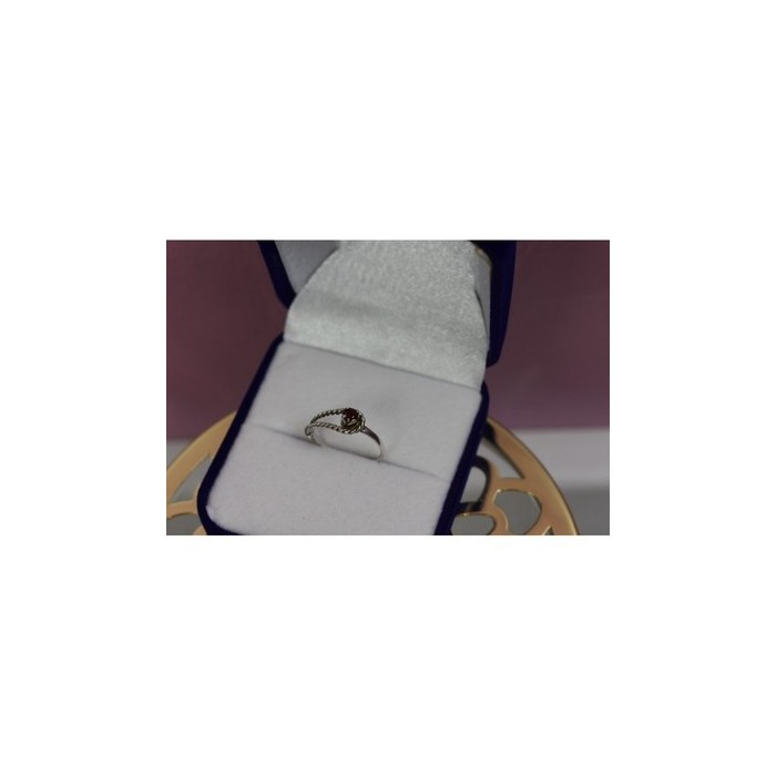 925 Sterling Silver Garnet Ring Size 5.5