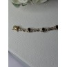 925 Sterling Silver Gold Plated Sapphire Bracelet Length 8.5 Inch