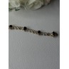 925 Sterling Silver Gold Plated Sapphire Bracelet Length 8.5 Inch