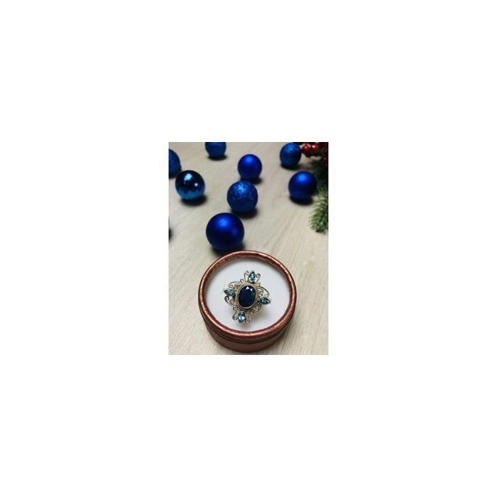 925 Sterling Silver Spinel & Aquamarines Ring Size 6.5