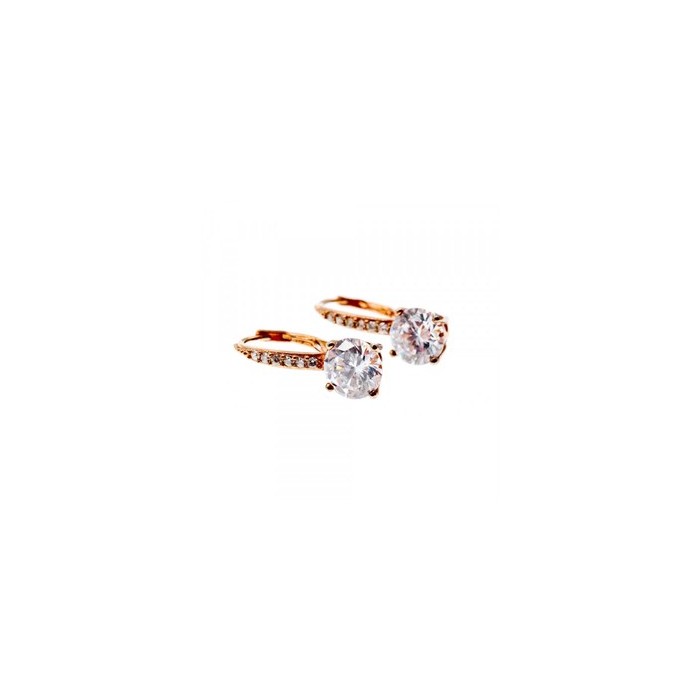 925 Sterling Silver Gold Plated CZ Earrings