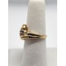 14K YELLOW GOLD TOURMALINE & DIAMOND RING  SIZE 5.5