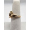 14K YELLOW GOLD TOURMALINE & DIAMOND RING  SIZE 5.5