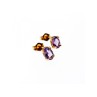 14K YELLOW GOLD PURPLE TOURMALINE STUD EARRINGS