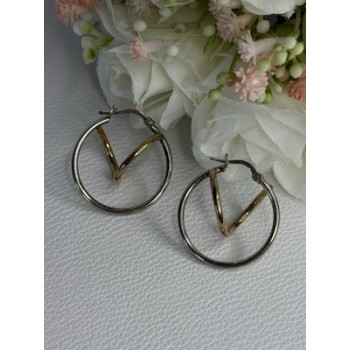 925 Sterling Silver Elegant Italy Earrings Length 1.10 Inch